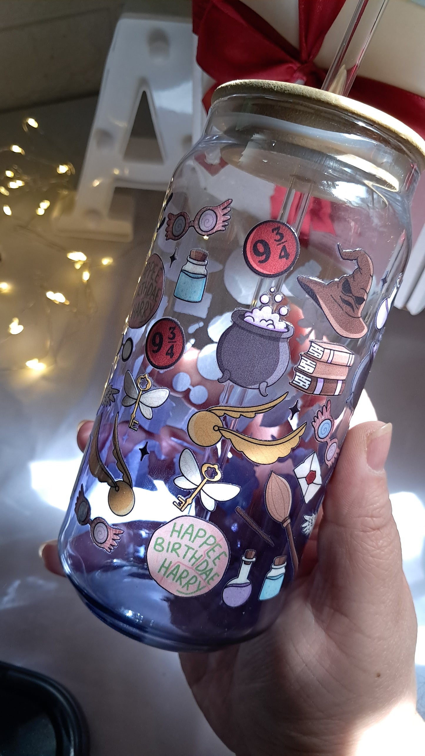 Harry Potter Vaso de Vidrio