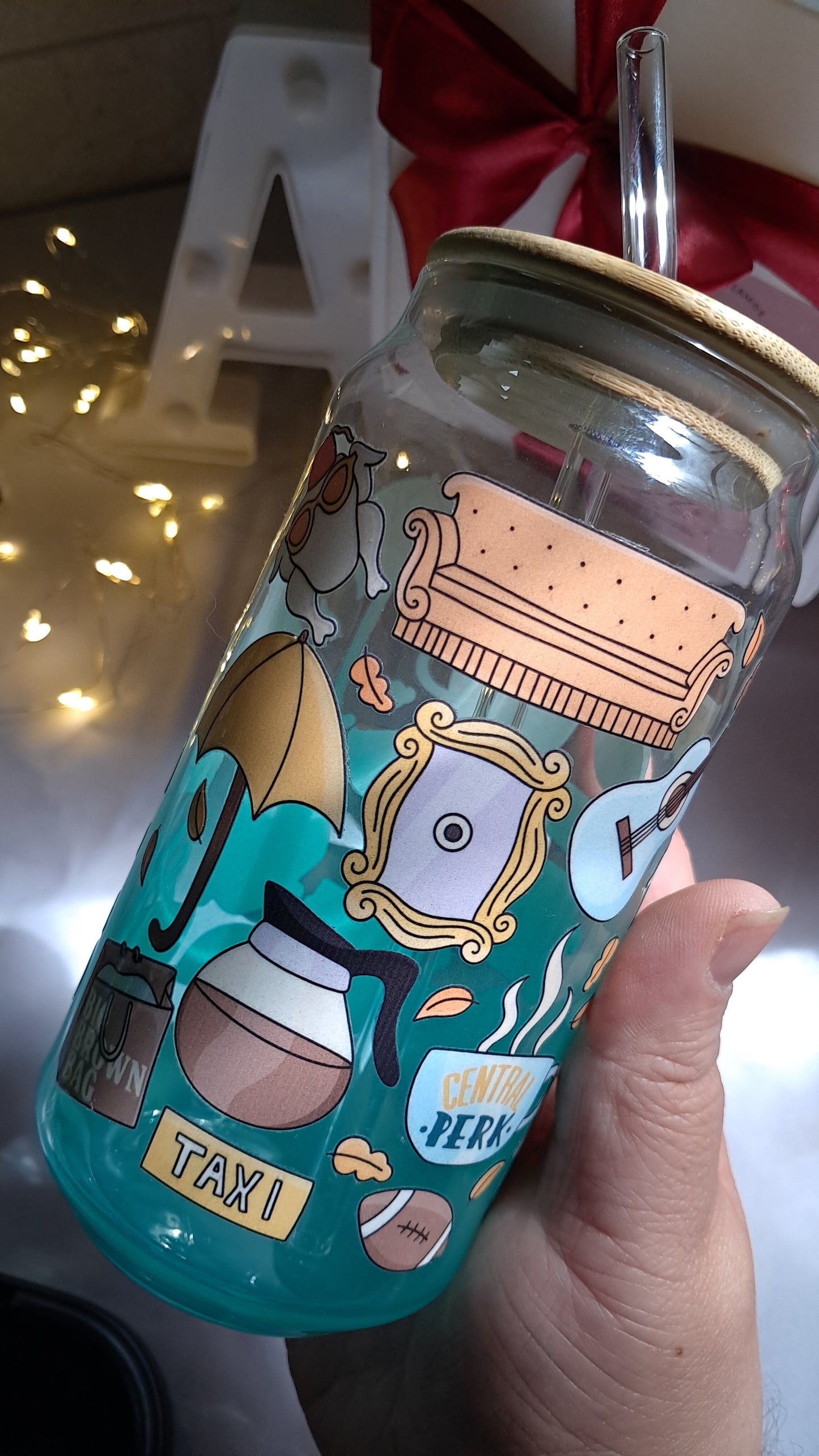 FRIENDS vaso de vidrio