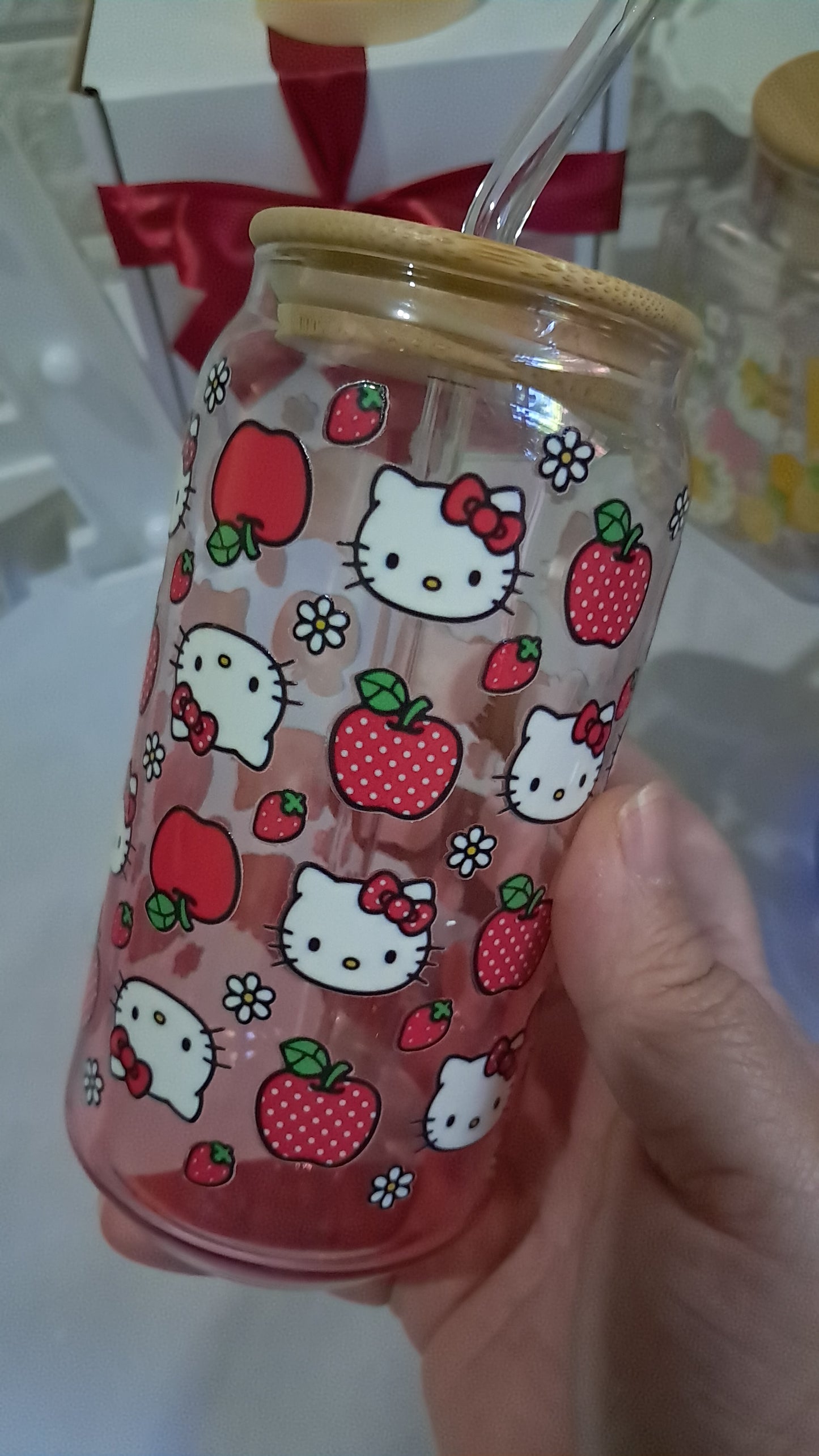 Hello kitty Vaso de Vidrio