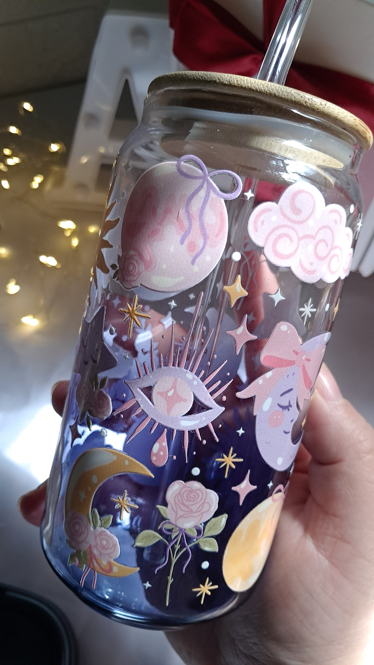 Sol y Luna Vaso de vidrio 🌞🌙