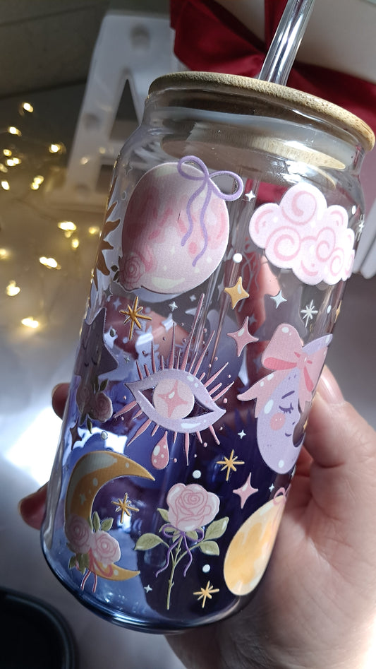 Sol y Luna Vaso de vidrio 🌞🌙