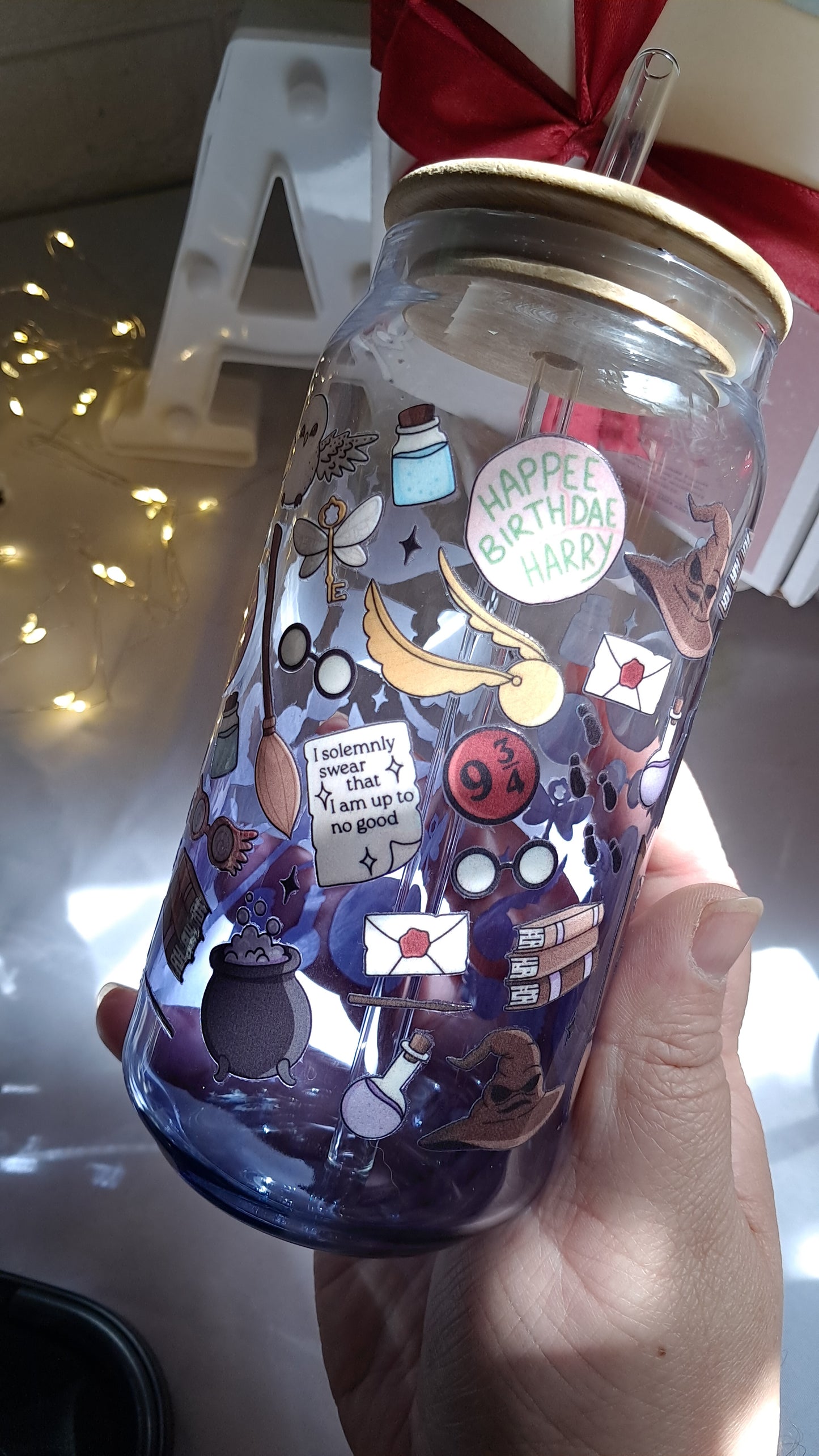 Harry Potter Vaso de Vidrio