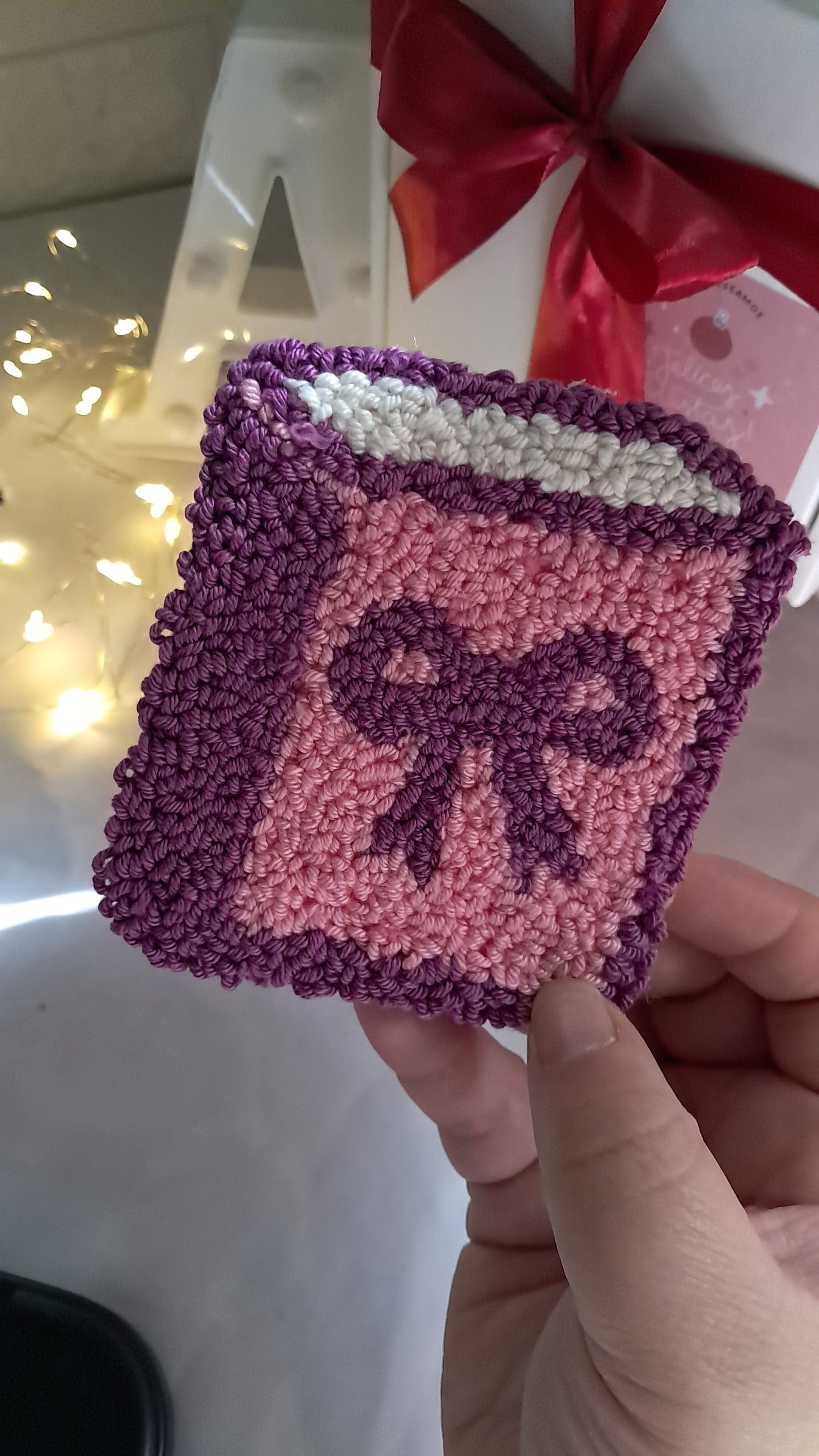 Posavasos Diseño Libro Punchneedle