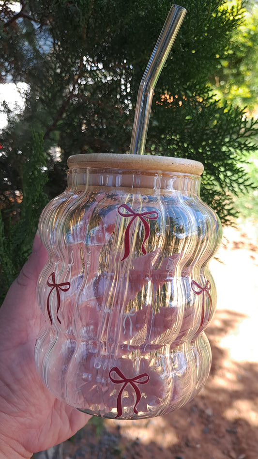 Vaso Estilo Pinterest. Moñitos.