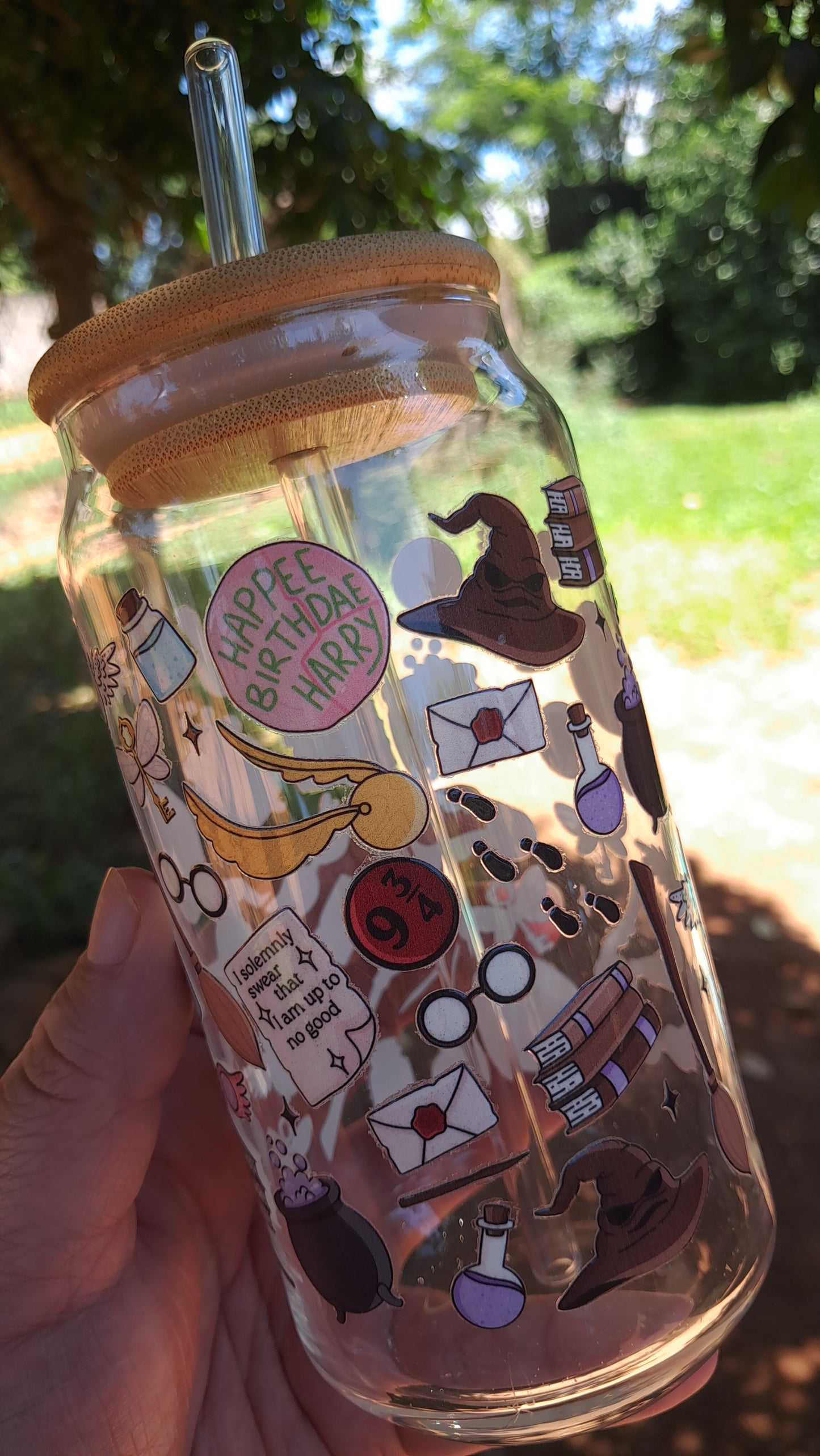 Harry Potter Vaso de Vidrio