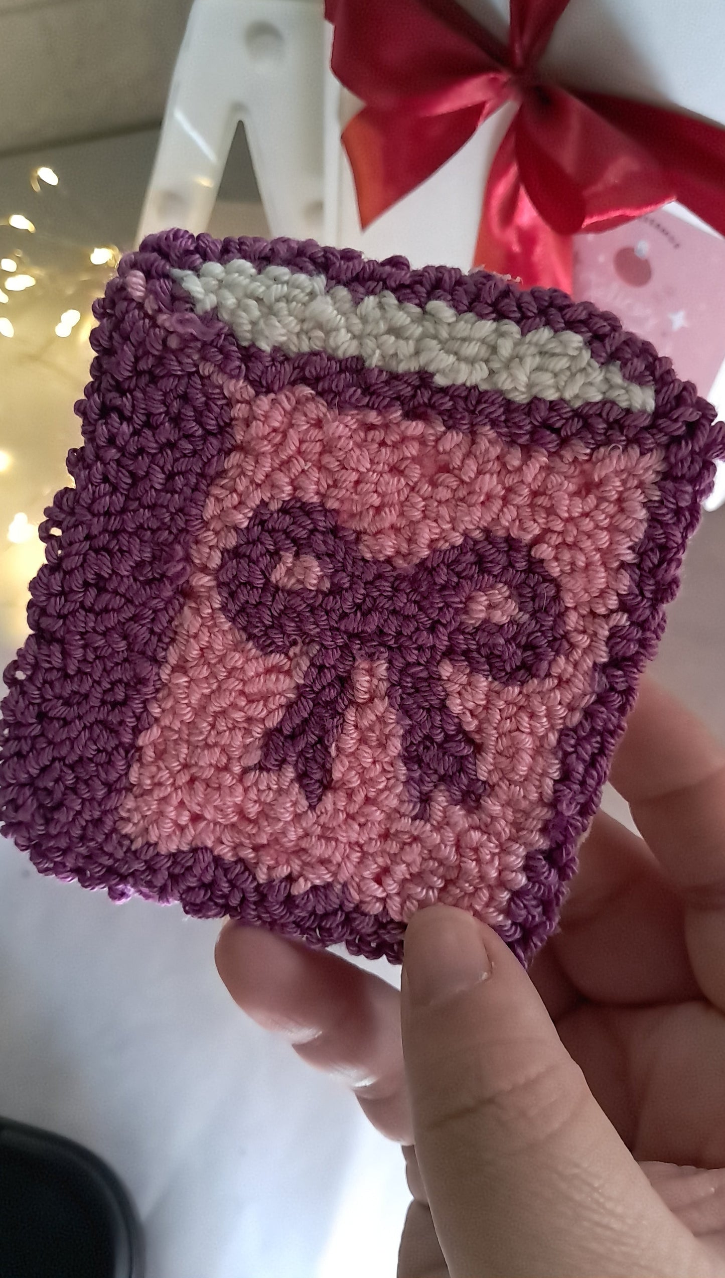 Posavasos Diseño Libro Punchneedle