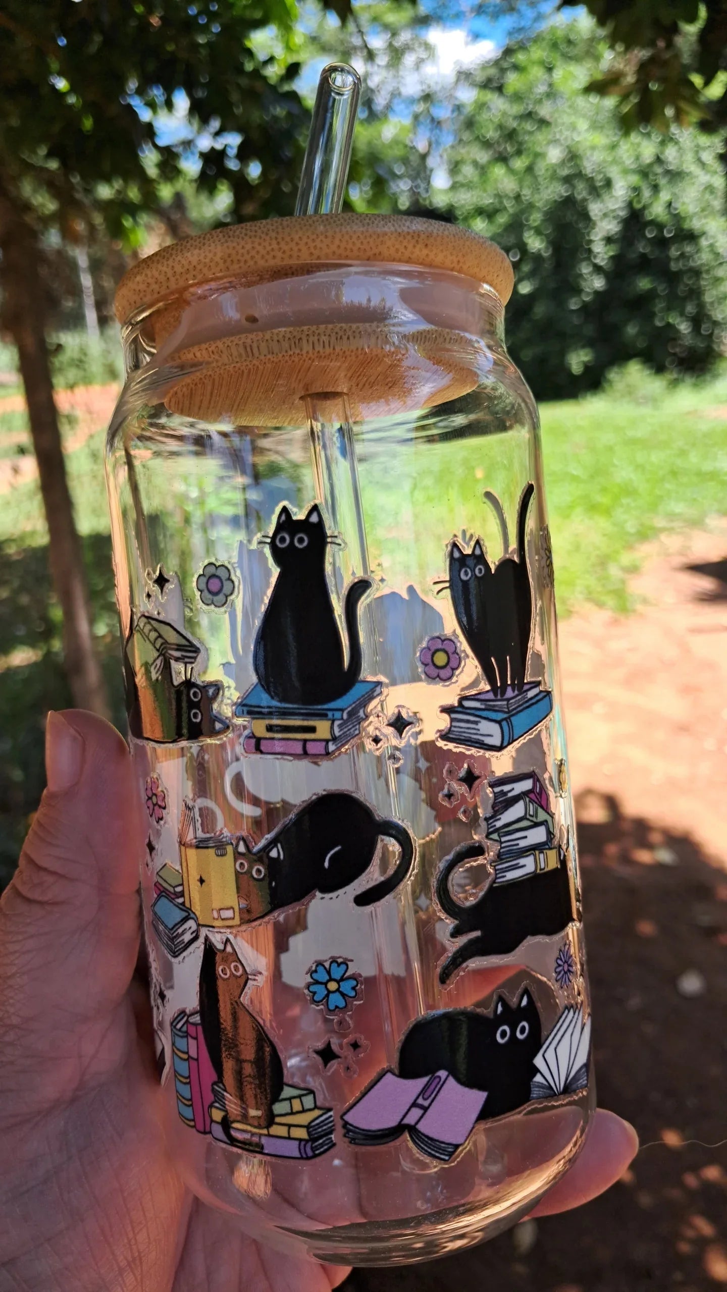 Vaso Diseño Gatitos Negros