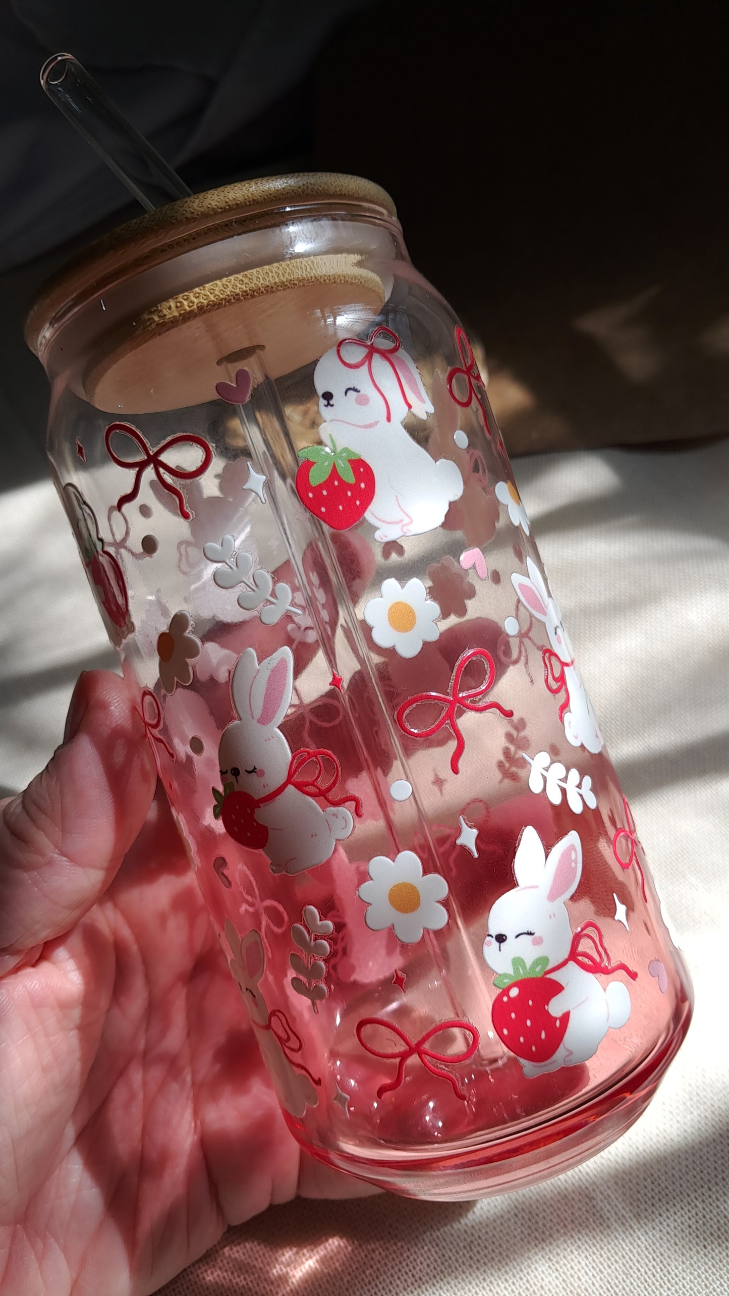 Conejito cute. Vaso color degradado.